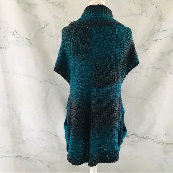 ORANGE FASHION VILLAGE Cowl Neck crocheted Poncho - Picture 5 of 8